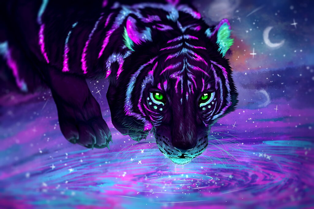 neon tiger cool wallpapers